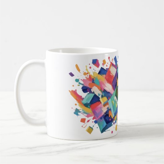 Abstract Paint Collision コーヒーマグカップ (左)