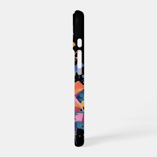 Abstract Paint Collision iPhone 16ケース (左側面)