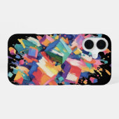 Abstract Paint Collision iPhone 16ケース (裏面横)