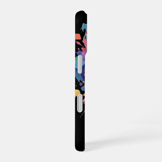 Abstract Paint Collision iPhone 16ケース (右側面)