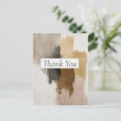 Abstract Paint on Paper Thank You Card ポストカード (スタンド正面)
