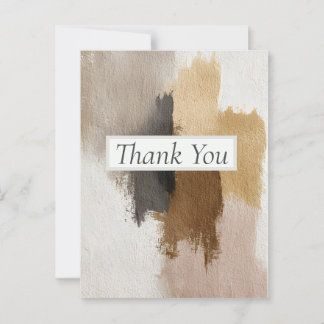 Abstract Paint on Paper Thank You Card ポストカード