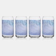 Abstract Paint Splatter Drinking Glass