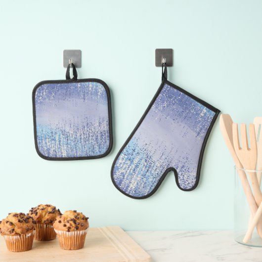 Abstract Paint Splatter Oven Mitt & Pot Holder Set 鍋つかみ&鍋敷きセット (インサイチュ (吊り下げ))