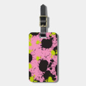 Abstract Paint Splatter Pattern ラゲッジタグ (正面縦)