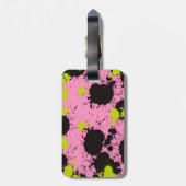 Abstract Paint Splatter Pattern ラゲッジタグ (裏面縦)