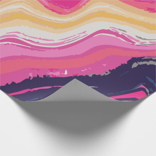 Abstract Paint Zig-Zag Pattern – Artistic Bold ラッピングペーパー (角)