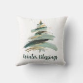 Abstract Painted Christmas Tree クッション (裏面)