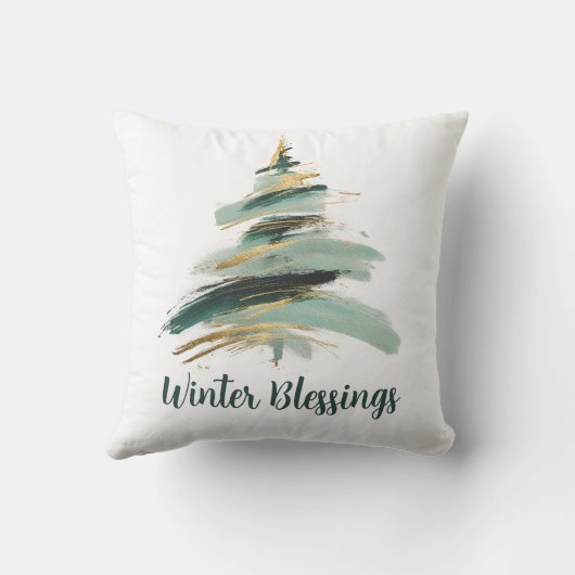 Abstract Painted Christmas Tree クッション (裏面)