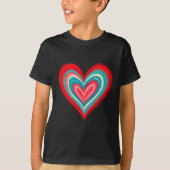 Abstract Painted Heart Valentine Love Art  Tシャツ (正面)