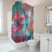 Abstract painting. Brushstrokes, spots of paint. M シャワーカーテン (インサイチュ)