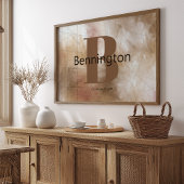 Abstract Painting Custom Last Name Decor Prints ポスター