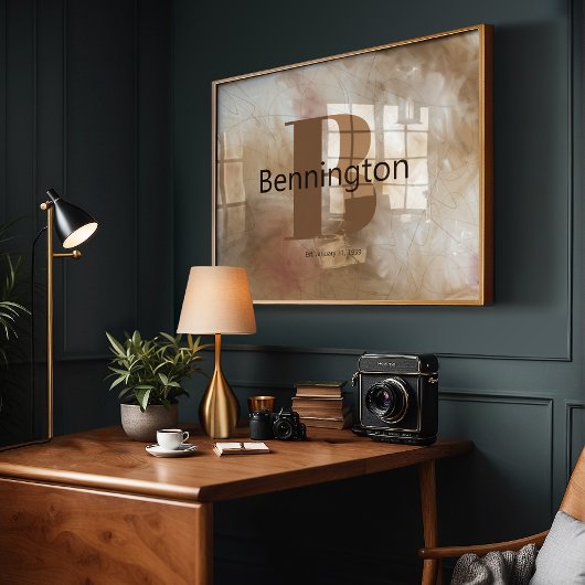 Abstract Painting Custom Last Name Decor Prints ポスター