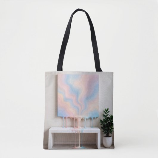 Abstract Painting Dripping on a Bench  トートバッグ (正面)