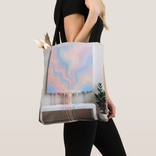 Abstract Painting Dripping on a Bench トートバッグ (クローズアップ)