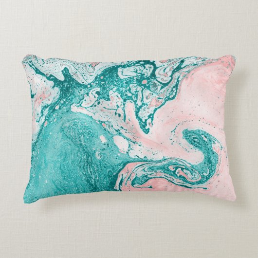 Abstract painting. Modern artwork. Marble effect p アクセントクッション (正面)