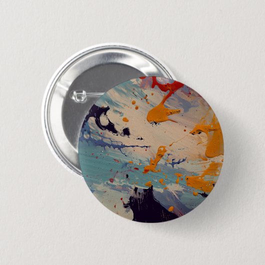Abstract painting pin 缶バッジ (正面&裏面)