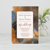 Abstract Painting Wedding Invitation QR Code  招待状 (スタンド正面)