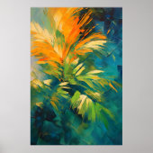 Abstract Palm Burst – Tropical Energy in Motion ポスター (正面)