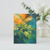 Abstract Palm Burst – Tropical Energy in Motion ポストカード (スタンド正面)