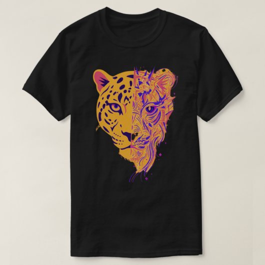 Abstract Panther Identity  | Symbolic Cosmic Art Tシャツ (デザイン正面)