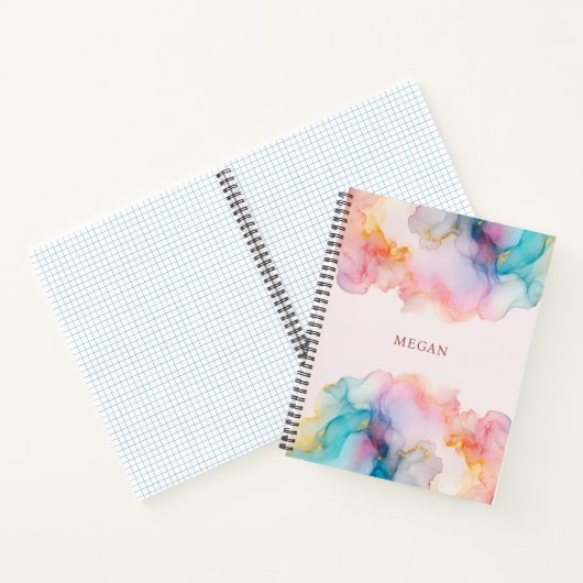 Abstract Pastel Alcohol Ink ノートブック (内部)