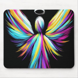Abstract Pastel Colored Angel on Computer Mousepad マウスパッド