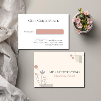 Abstract Pastel Design: Modern Florals & Geometry
