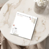 Abstract Pastel Design: Modern Florals & Geometry ノートパッド