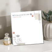 Abstract Pastel Design: Modern Florals & Geometry ノートパッド