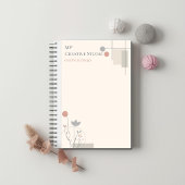 Abstract Pastel Design: Modern Florals & Geometry ノートブック