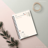 Abstract Pastel Design: Modern Florals & Geometry ノートブック