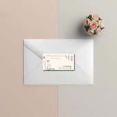 Abstract Pastel Design: Modern Florals & Geometry ラベル