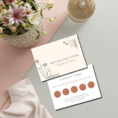Abstract Pastel Design: Modern Florals & Geometry ロイヤリティカード