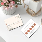 Abstract Pastel Design: Modern Florals & Geometry ロイヤリティカード