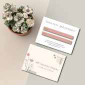Abstract Pastel Design: Modern Florals & Geometry 予約カード