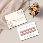 Abstract Pastel Design: Modern Florals & Geometry 予約カード