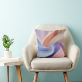 Abstract Pastel Fabric Flow with Gentle Curves クッション (椅子)