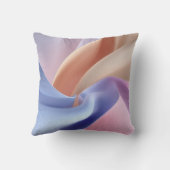 Abstract Pastel Fabric Flow with Gentle Curves クッション (裏面)