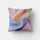 Abstract Pastel Fabric Flow with Gentle Curves クッション (正面)