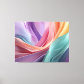 Abstract Pastel Fabric Waves  キャンバスプリント (正面)