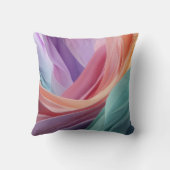 Abstract Pastel Fabric Waves  クッション (裏面)