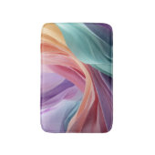 Abstract Pastel Fabric Waves  バスマット (正面縦)