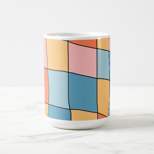Abstract Pastel Geometric Pattern Mug コーヒーマグカップ (中央)