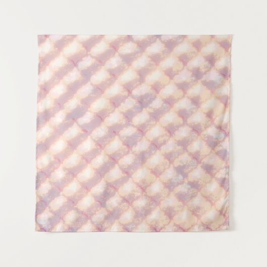 Abstract pastel glowing quatrefoil pattern タペストリー (正面)