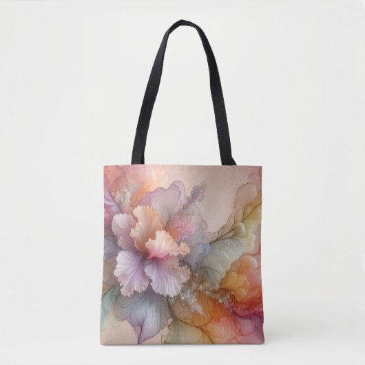 Abstract Pastel Lavender Floral Cloud Landscape トートバッグ (正面)