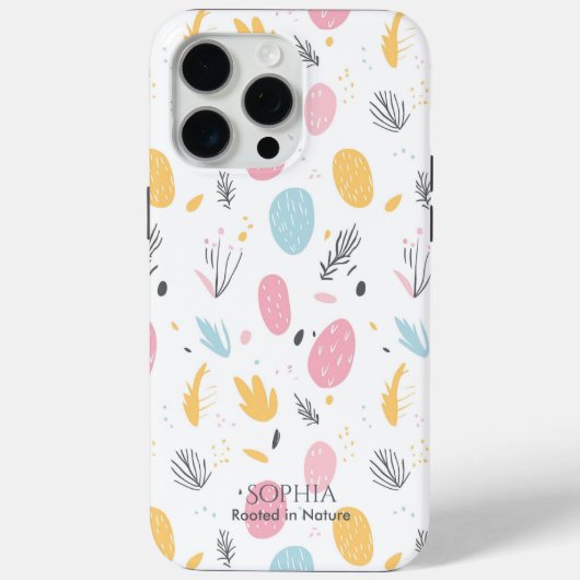 Abstract Pastel Nature - Minimalist Boho Pattern Case-Mate iPhoneケース (裏面)