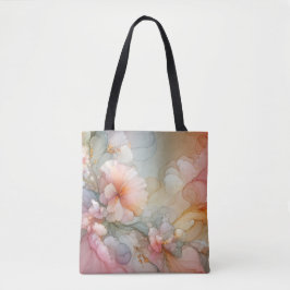 Abstract Pastel Sea Foam Floral Cloud Landscape トートバッグ