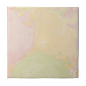 Abstract Pastel Swirl Beige タイル (正面)