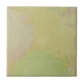 Abstract Pastel Swirl Olive Green タイル (正面)